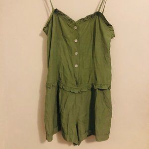 Vintage Green Silk Romper